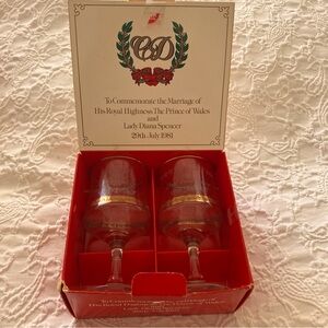 Two Royal Wedding Commemorative Goblets